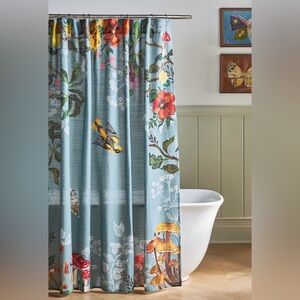 Anthropologie Nathalie Lete Marais Organic Cotton Shower Curtain 72x72